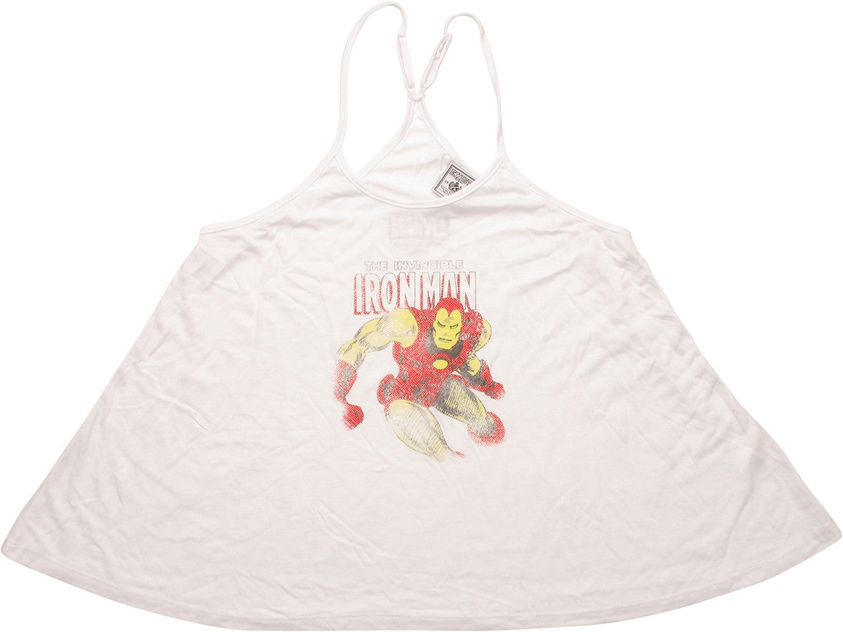 Invincible Iron Man Drape Racer Strap Ladies Tee