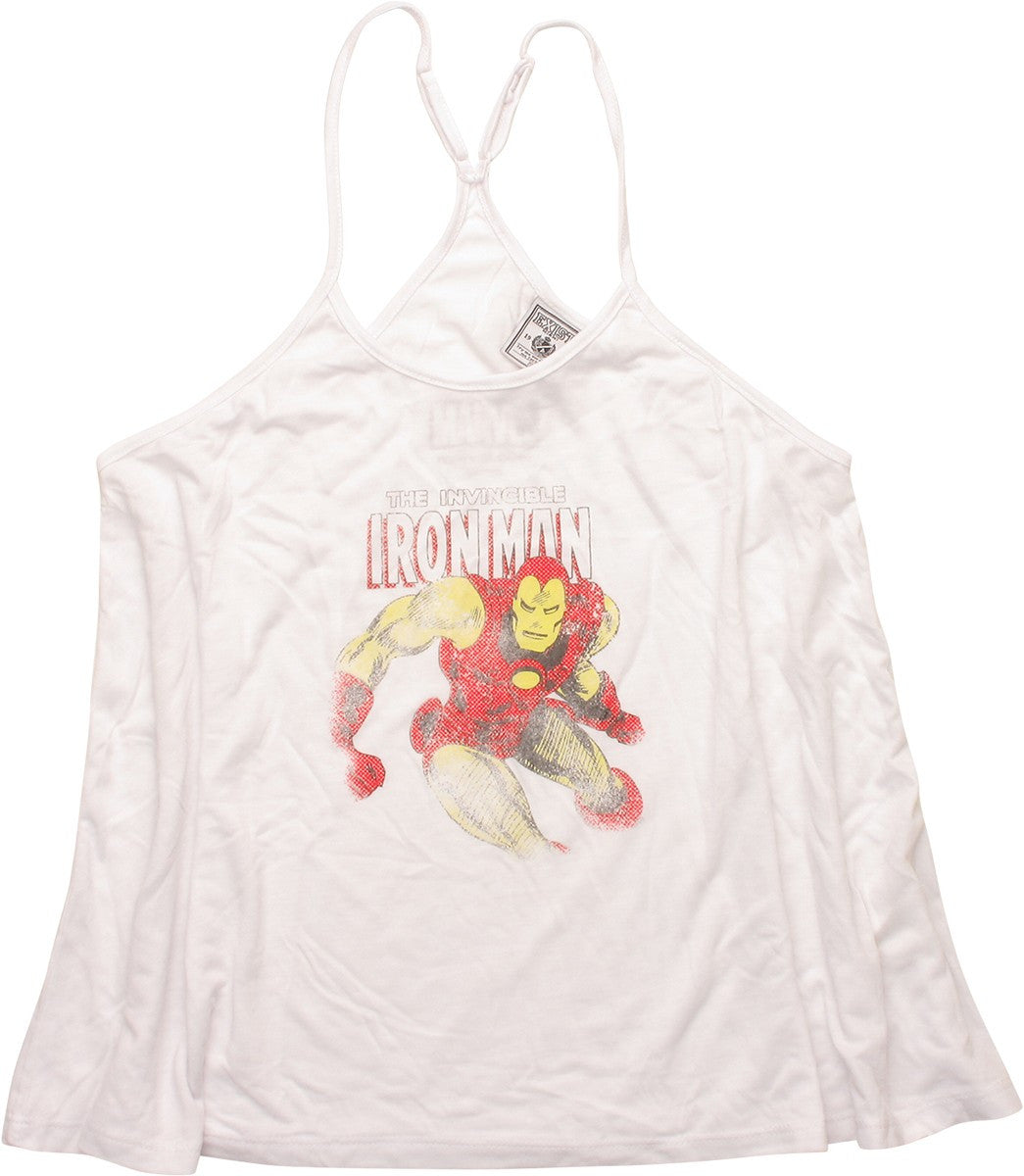 Invincible Iron Man Drape Racer Strap Ladies Tee