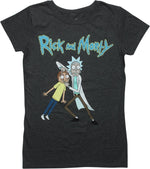 Rick and Morty Look Holding Eyes Juniors T-Shirt