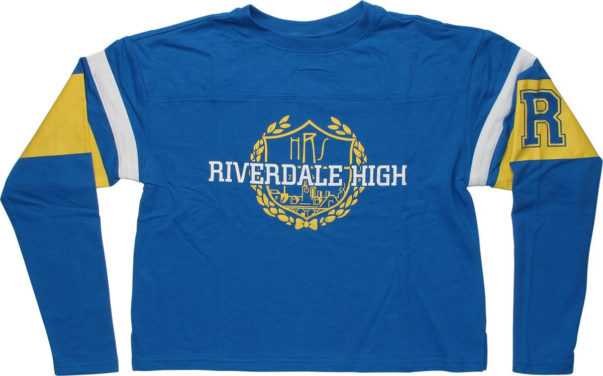 Riverdale High Crest Crop Top LS Juniors T-Shirt