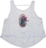 Amazing Spiderman Wall Low Back Juniors Tank Top