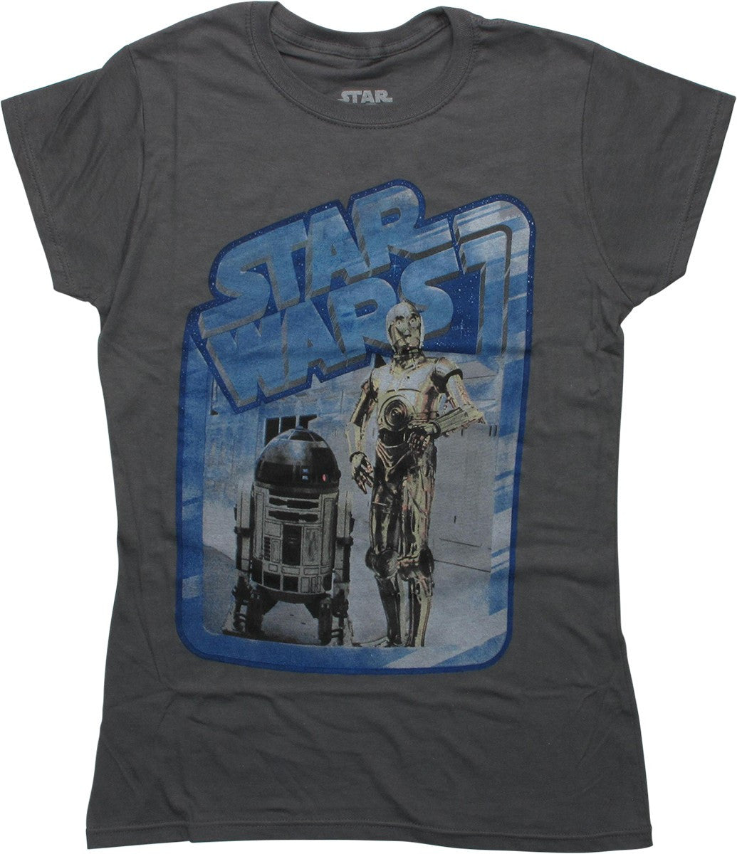 Star Wars Droids Gray Juniors T-Shirt