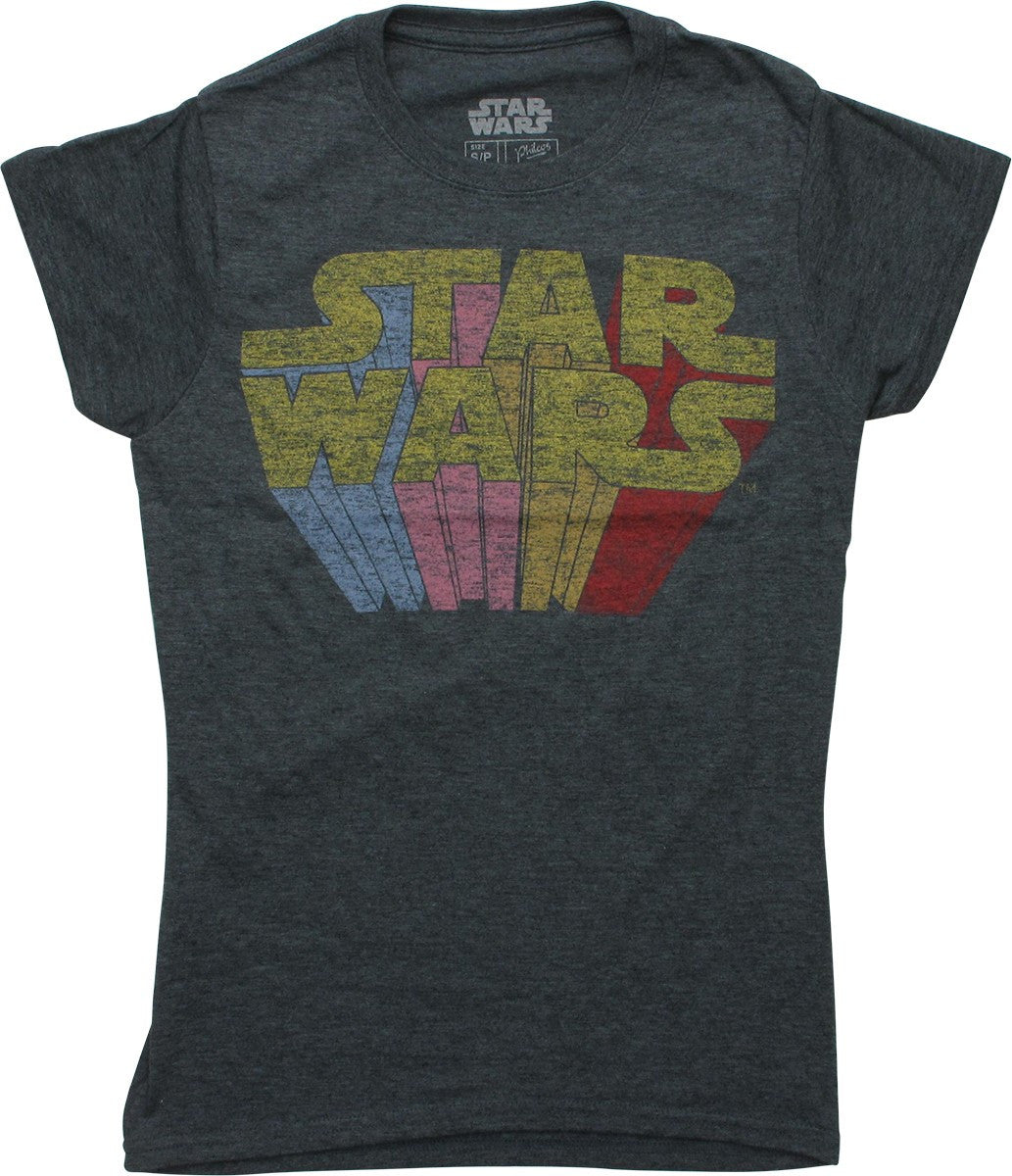 Star Wars Rainbow Name Vintage Juniors T-Shirt