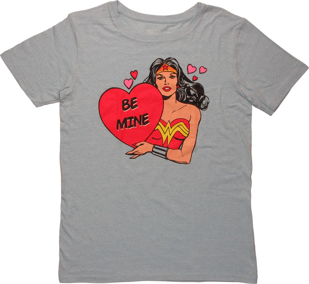 Wonder Woman Be Mine Heart Juniors T-Shirt
