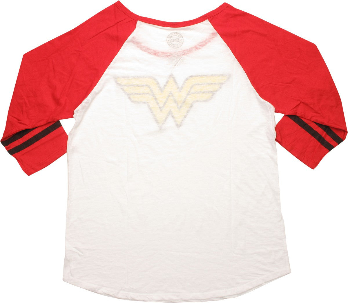 Wonder Woman Logo Sheer 3/4 Raglan Juniors T-Shirt