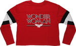Wonder Woman Name Logo Crop Top LS Juniors T-Shirt