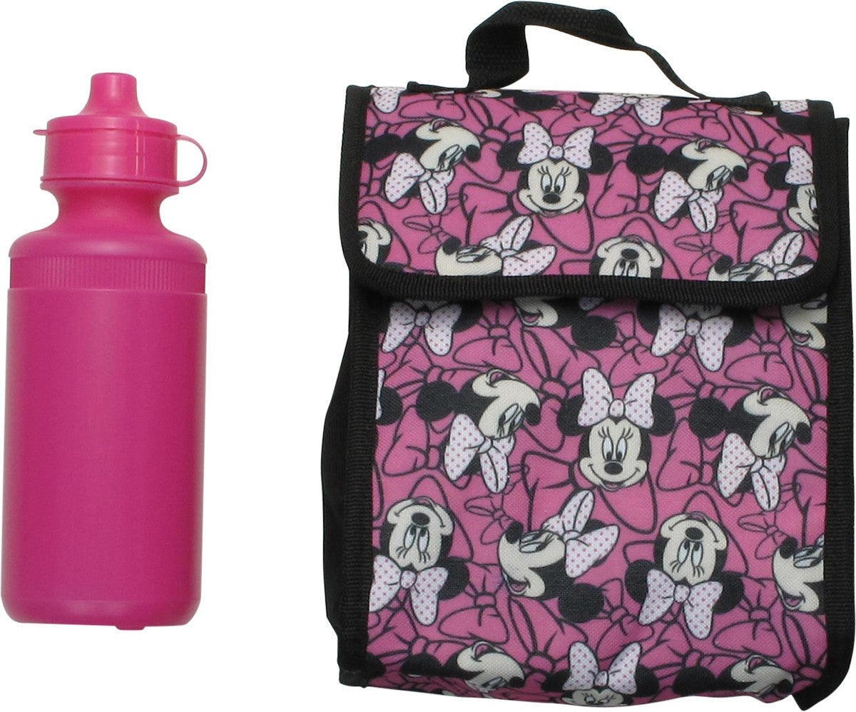 Minnie Mouse Faces Allover 5 Piece Backpack Set