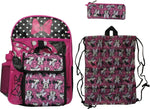 Minnie Mouse Faces Allover 5 Piece Backpack Set