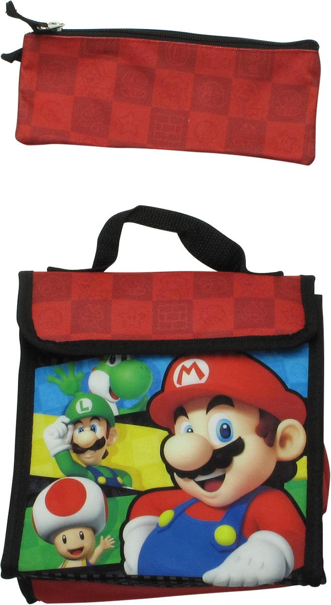 Super Mario Hero Crew 5 Piece Backpack Set