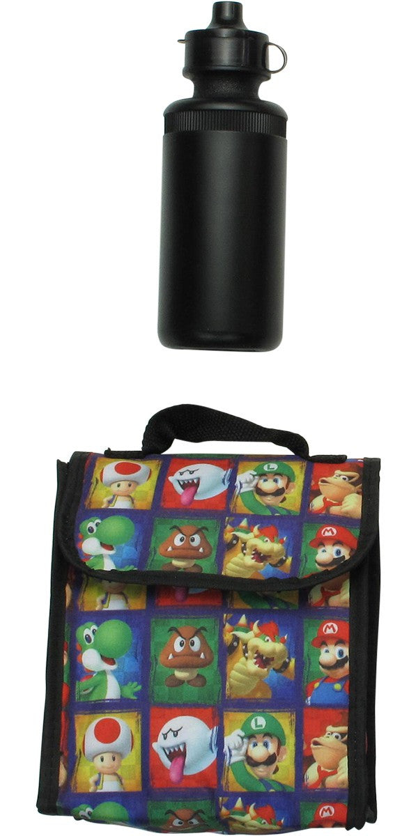 Super Mario Character Squares 5 Piece Backpack Set