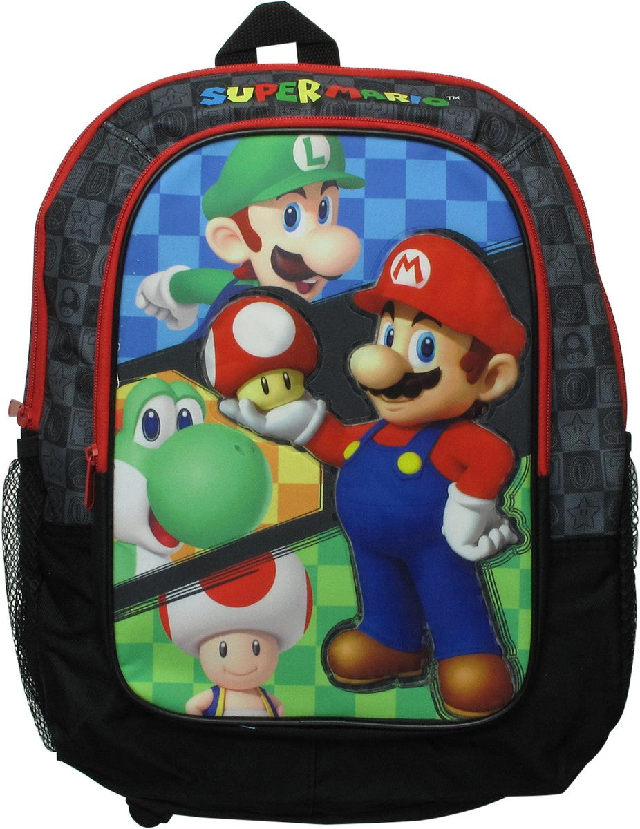 Super Mario Luigi Yoshi and Toad Backpack