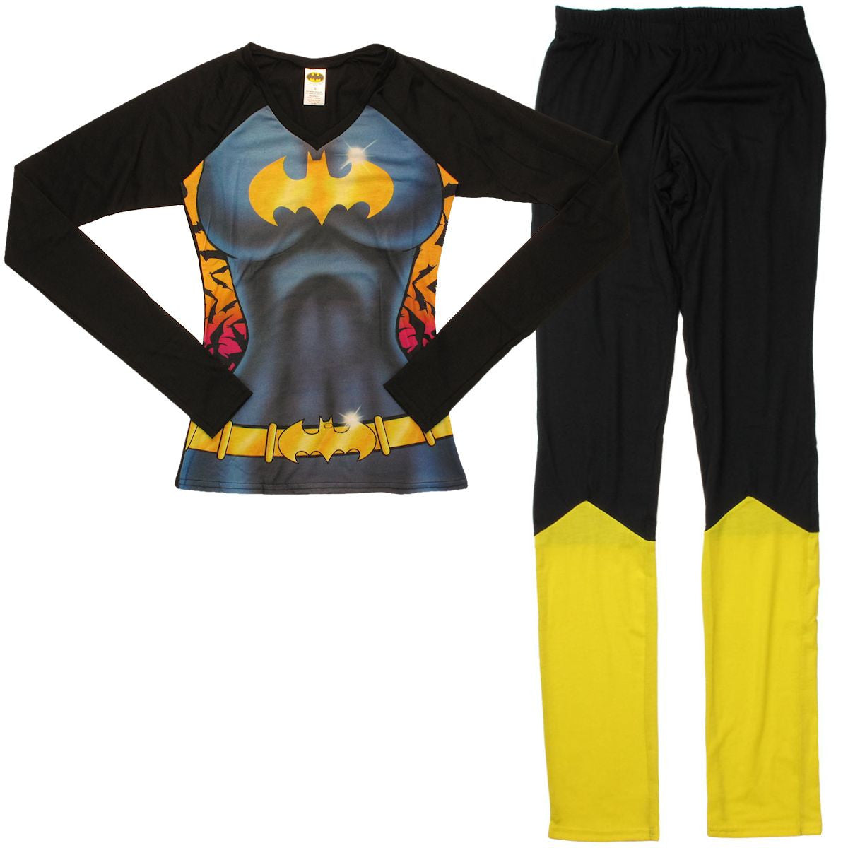 Batgirl Suit Long Sleeve Junior Pajama Set