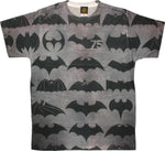 Batman 75 Years Logos Two Side Sublimated T Shirt Sheer