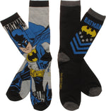 Batman Logo and Stars 2 Pack Crew Socks Set