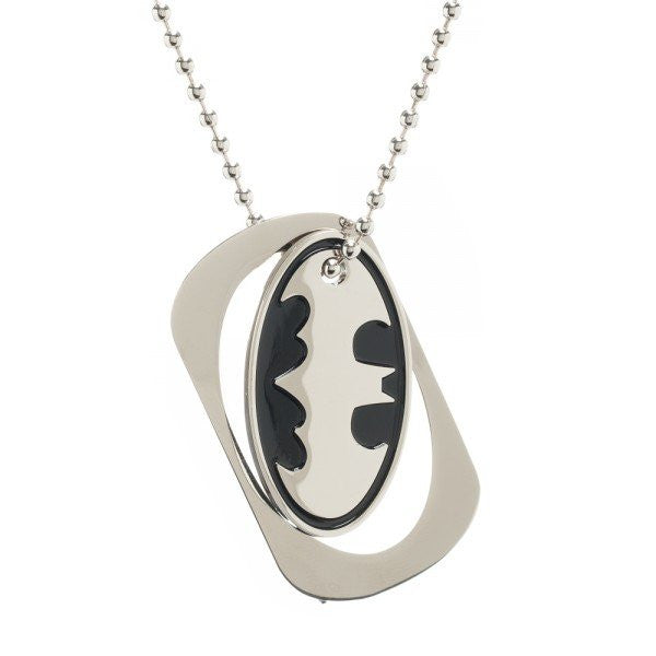 Batman Logo Cutout Dog Tag Necklace