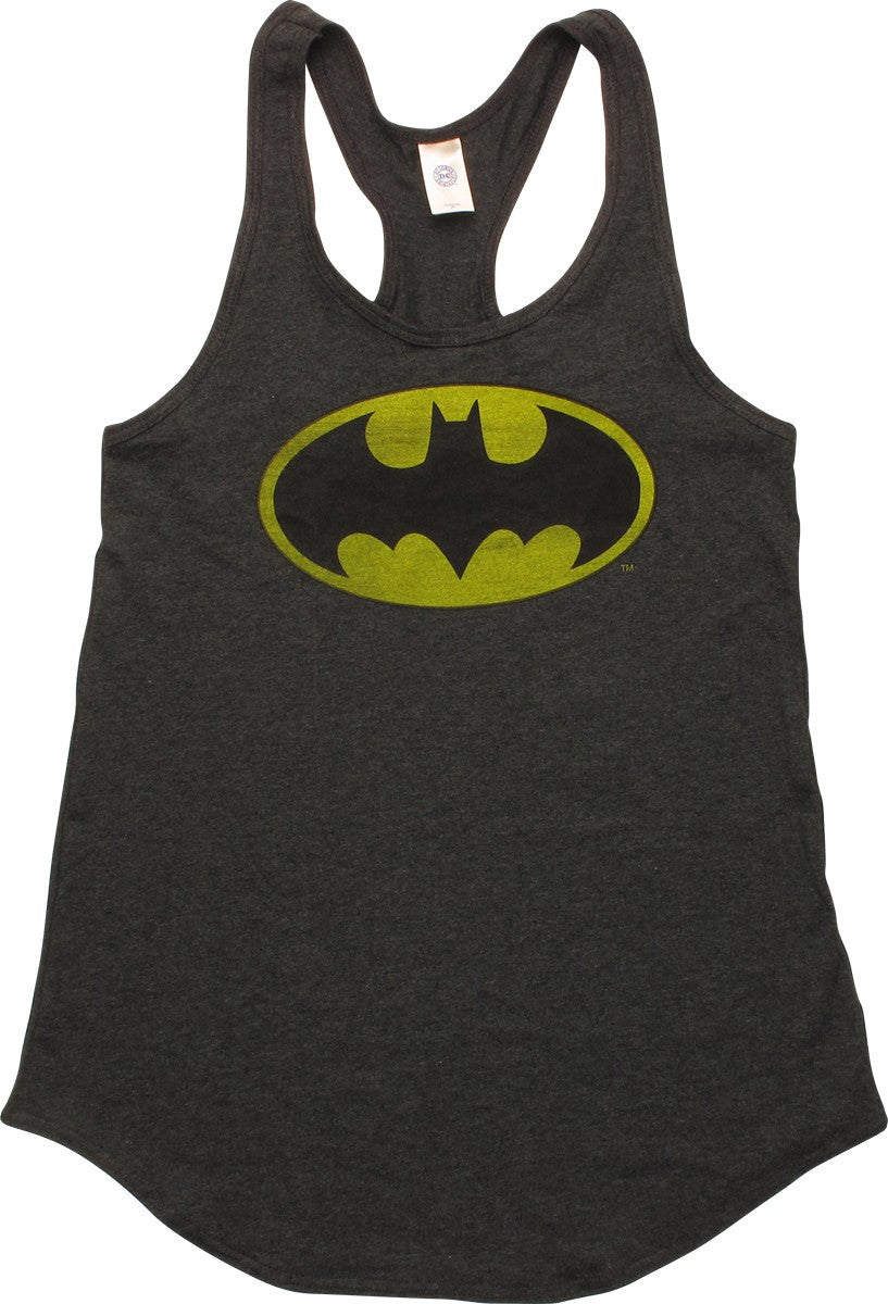 Batman Logo Flowy Racer Juniors Tank Top