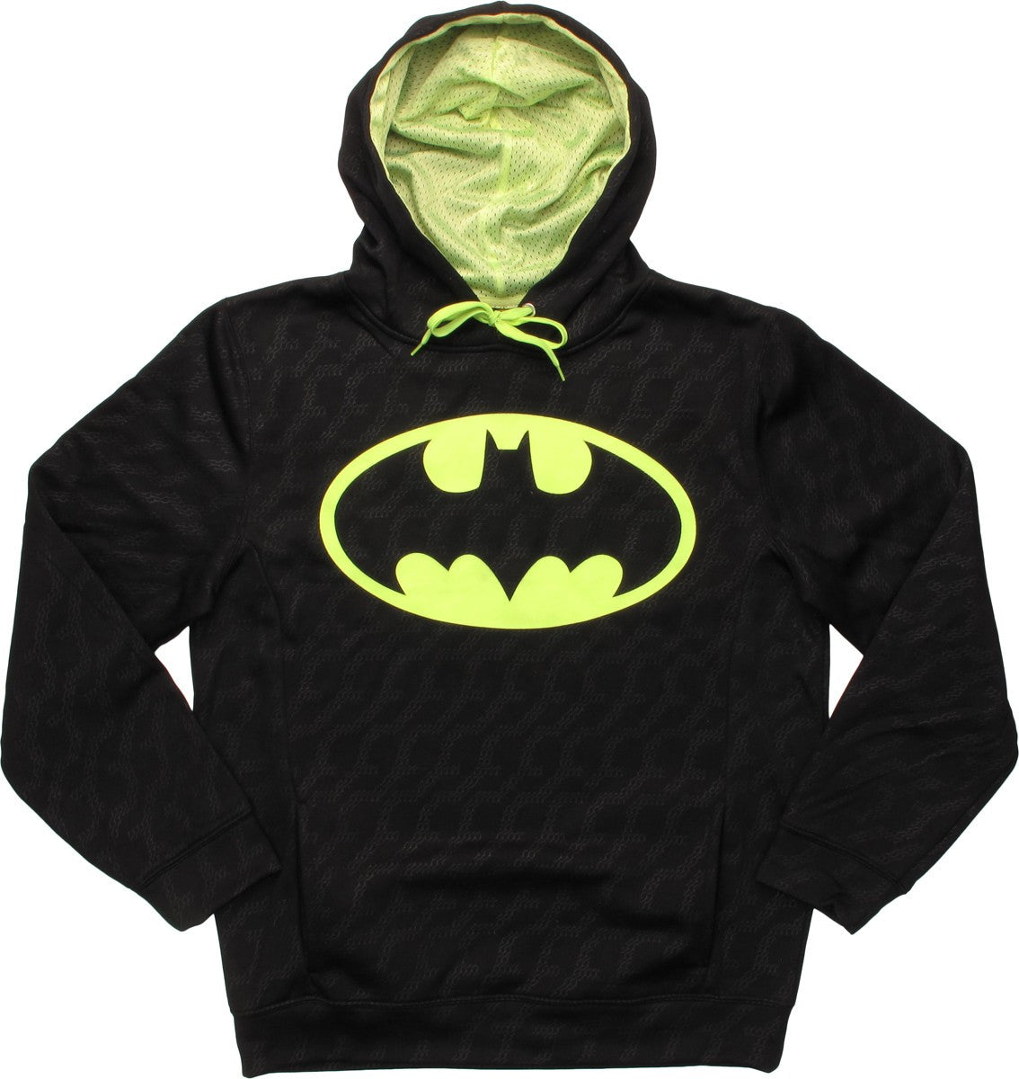 Batman Logo Neon Yellow Pullover Hoodie