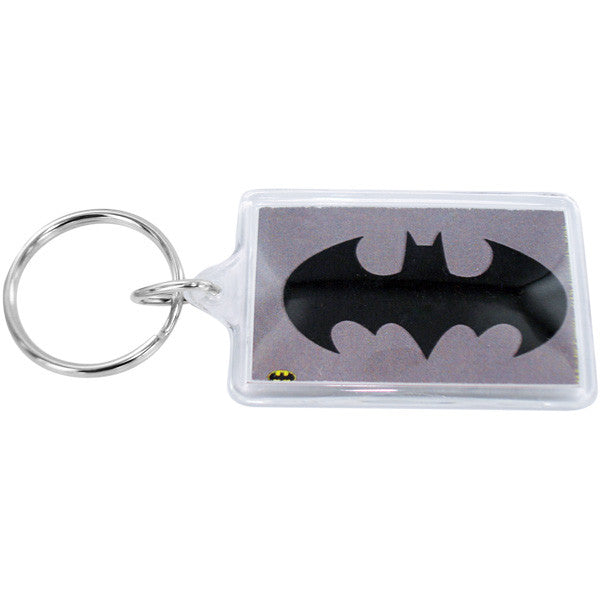 Batman Logo on Gray Keychain