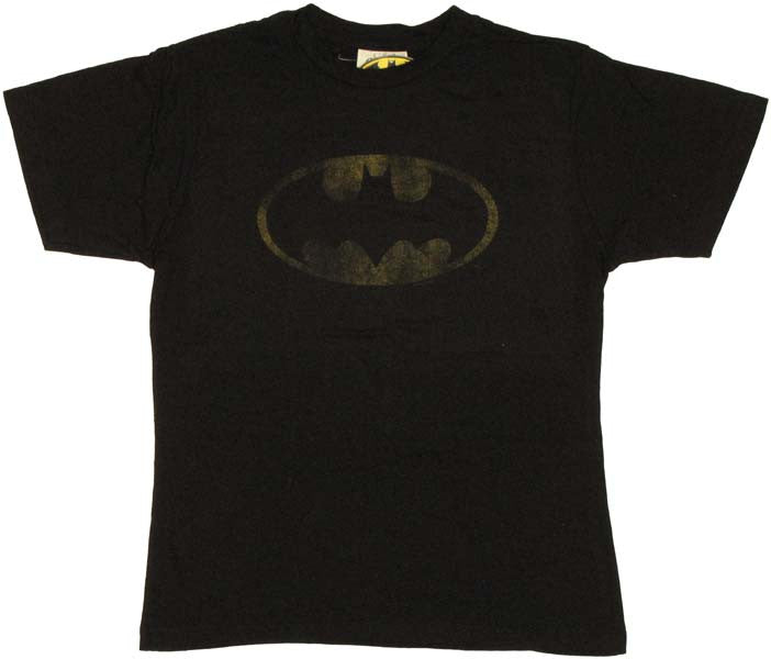 Batman Weathered Logo T Shirt Sheer