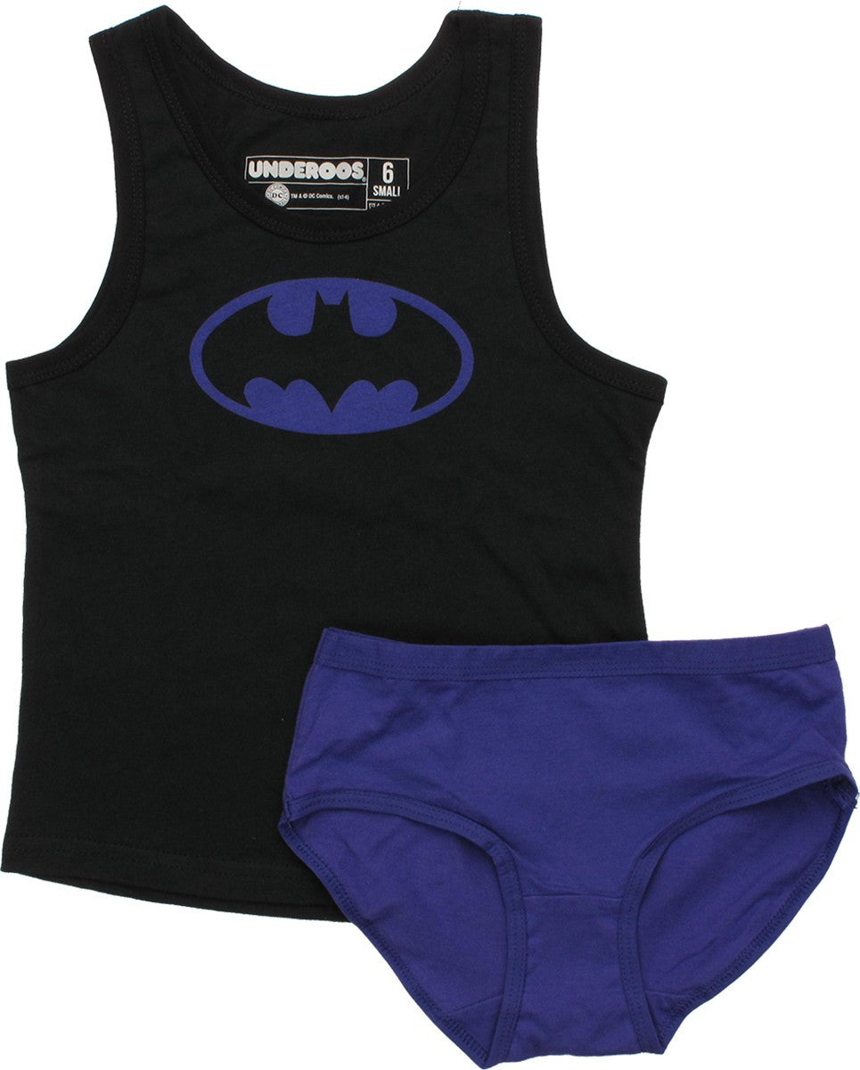 Batman Purple Logo Youth Tank Pajama Set