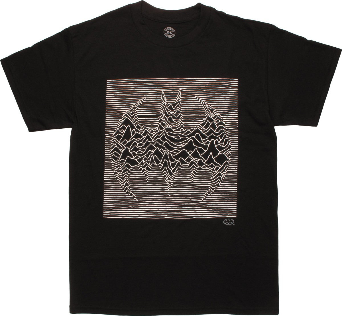 Batman Stacked Plot Logo Wavy T-Shirt