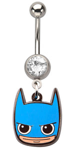 Batman Toyetic Face Dangle Belly Ring
