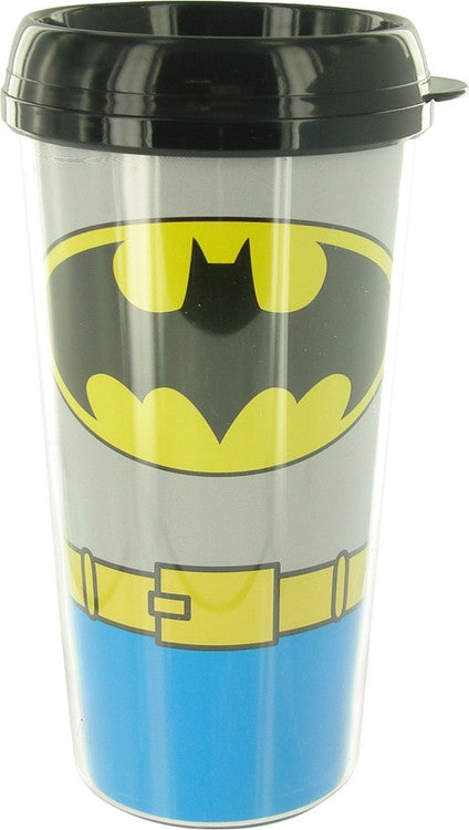 Batman Uniform Plastic Travel Mug