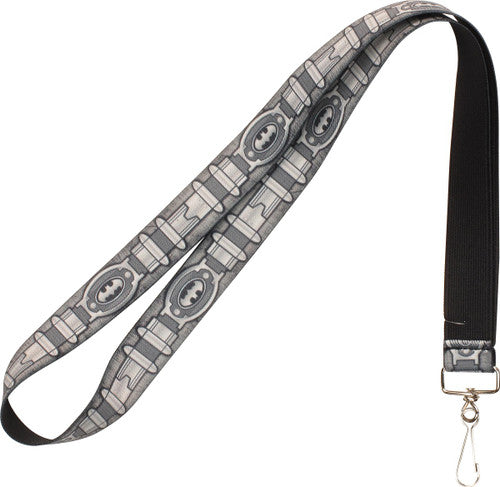 Batman Utility Belt Gray Elastic Lanyard