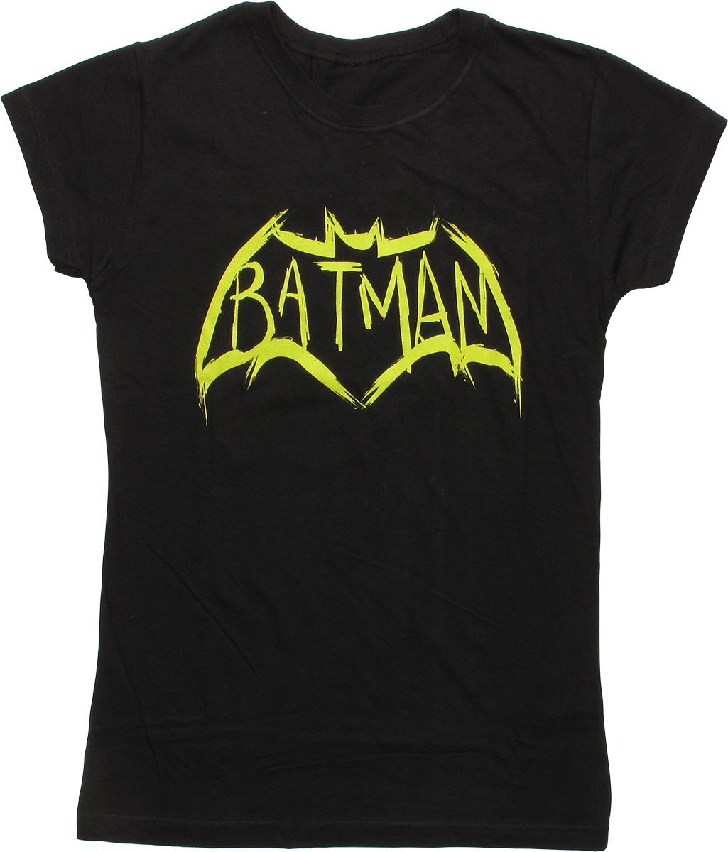 Batman v Superman Bat Sketch Logo Juniors T-Shirt