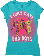 Batman Villains I Only Date Bad Boys Juniors Shirt