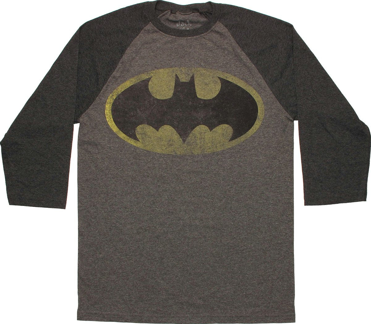 Batman Vintage Logo 3/4 Raglan T Shirt Sheer