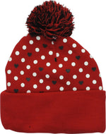 Minnie Mouse Polka Dots Pom Cuff Juniors Beanie