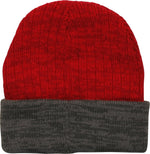 Flash Logo Gray Cuff Red Beanie
