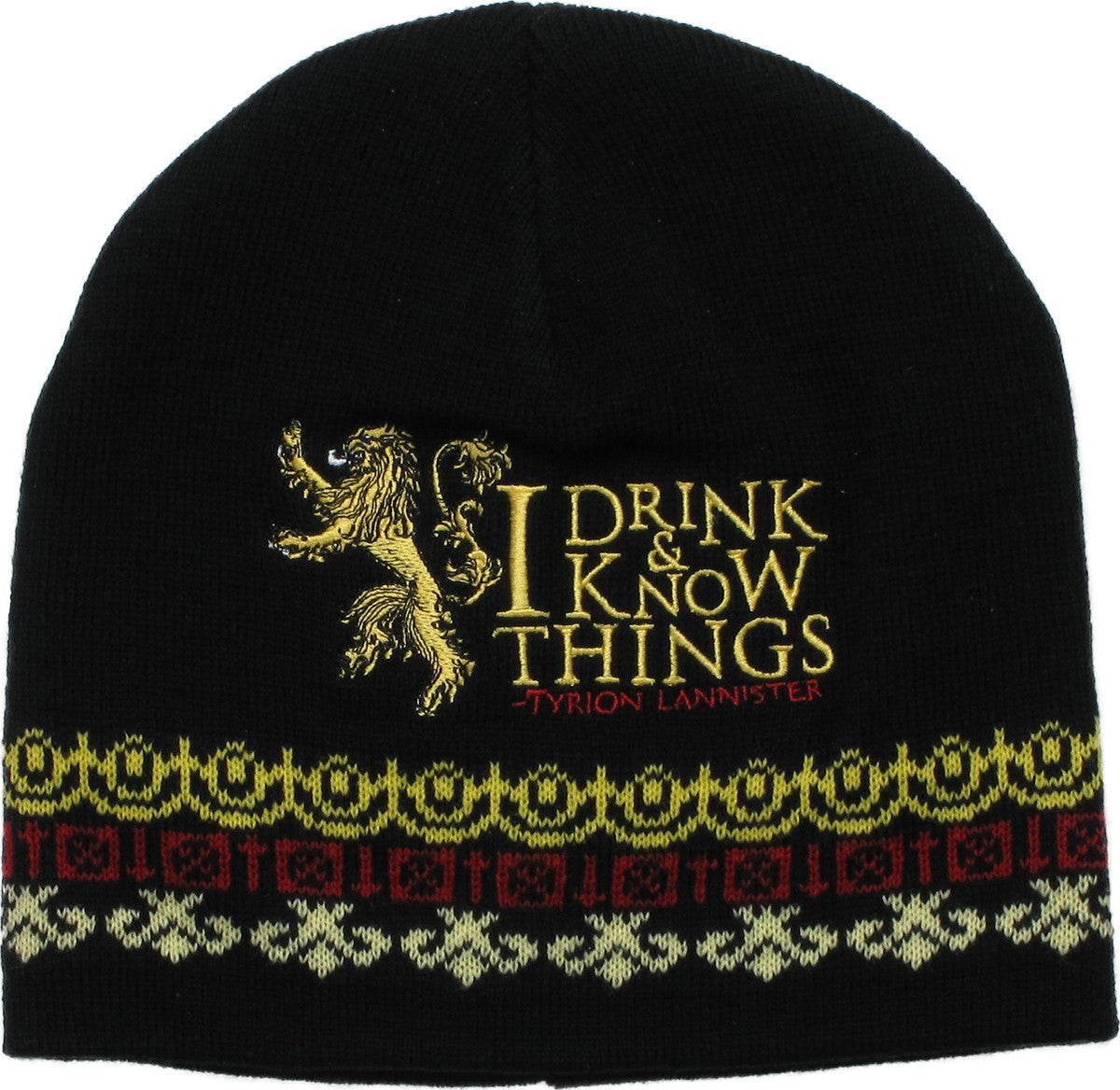 Game of Thrones I Drink and Know Pattern Beanie