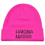Lion King Hakuna Matata Hot Pink Cuff Beanie