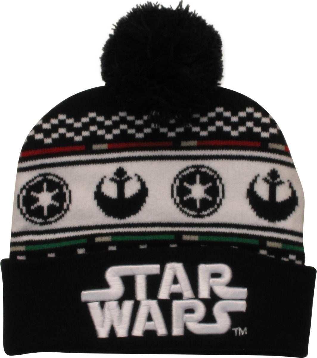 Star Wars Icons Lightsabers Cuff Pom Beanie