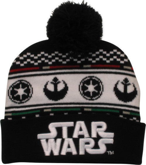 Star Wars Icons Lightsabers Cuff Pom Beanie