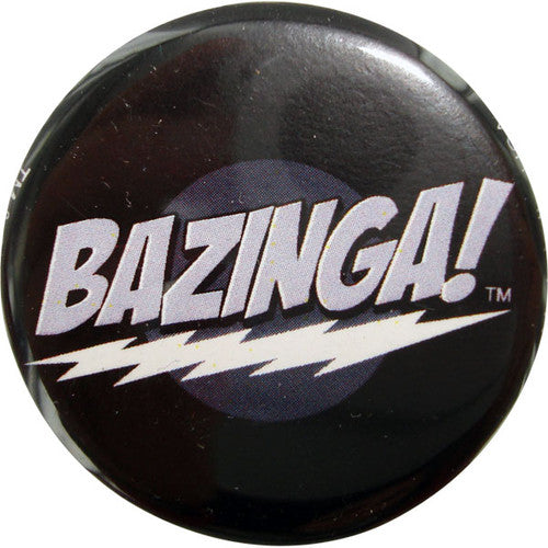 Big Bang Theory Bazinga Black Button