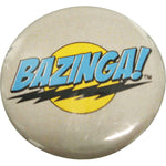 Big Bang Theory Bazinga Gray Button