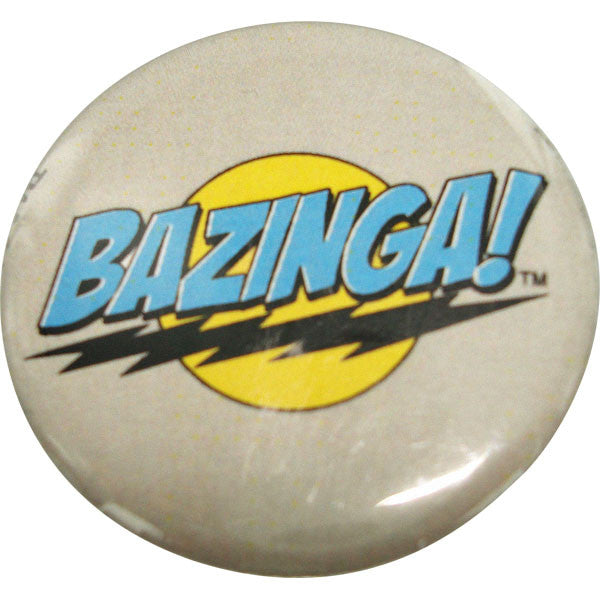 Big Bang Theory Bazinga Gray Button