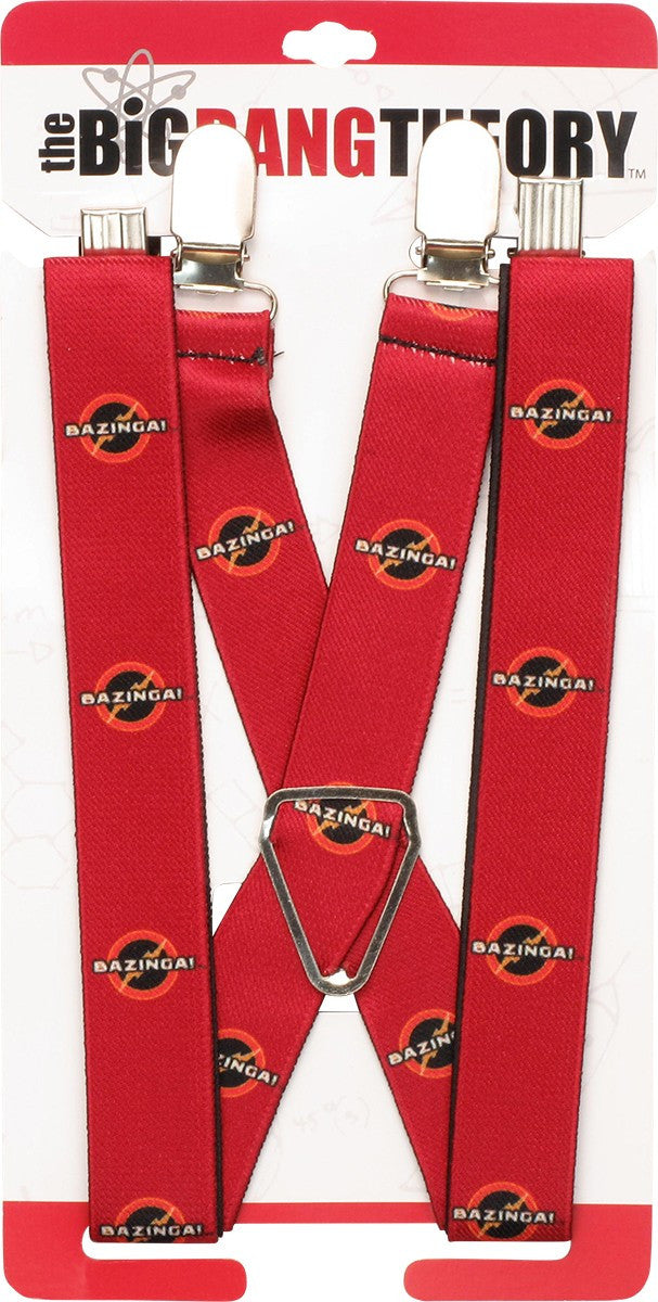 Big Bang Theory Bazinga Logo Suspenders