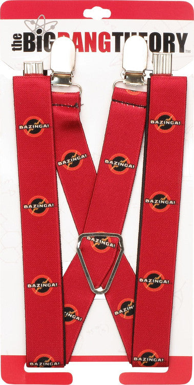 Big Bang Theory Bazinga Logo Suspenders
