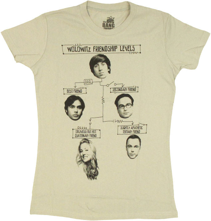 Big Bang Theory Friendship Levels Baby Tee