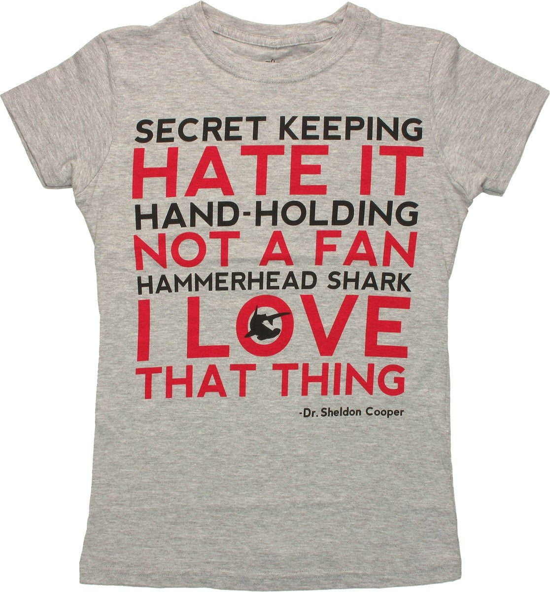 Big Bang Theory Love Hate List Baby Tee