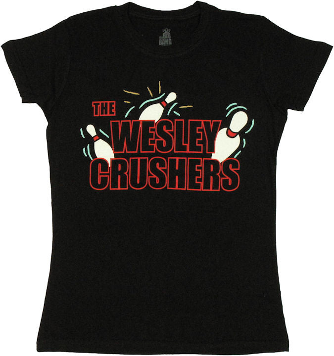 Big Bang Theory Wesley Crushers Black Baby Tee