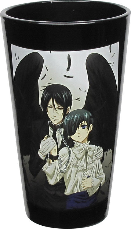 Black Butler Ciel and Winged Sebastian Pint Glass