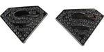 Superman Die Cut Rhinestone Stud Earrings