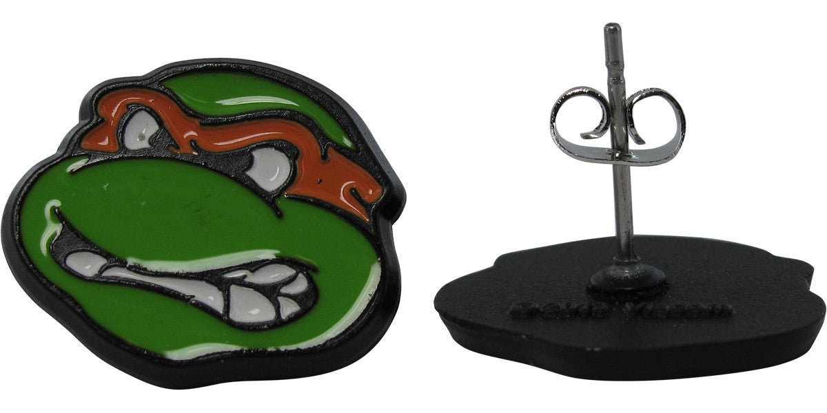 Ninja Turtles Mike Leo Heads Stud Earrings