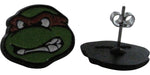 Ninja Turtles Raph Don Heads Stud Earrings