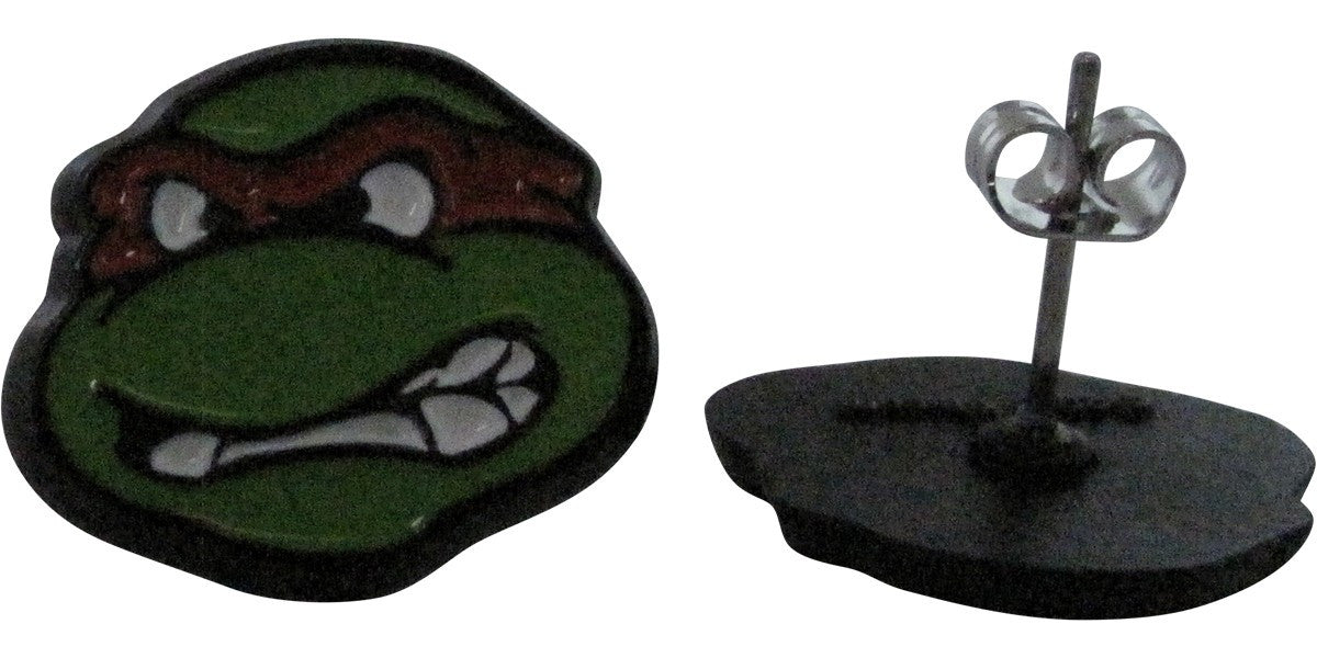 Ninja Turtles Raph Don Heads Stud Earrings
